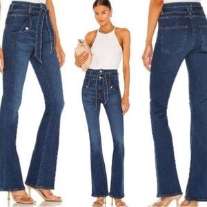 VERONICA BEARD
Giselle belted high-rise flared jeans size 26